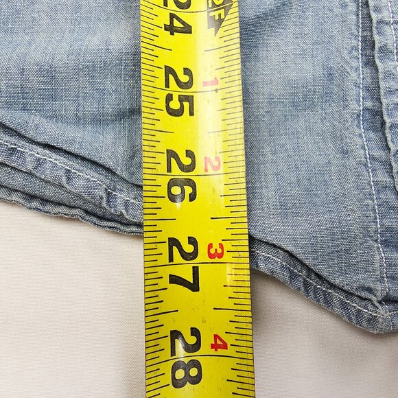 J. Crew Slim Blue Denim Style Button Down Long Sleeve Mens Sz Small Cotton Shirt - Picture 7 of 9